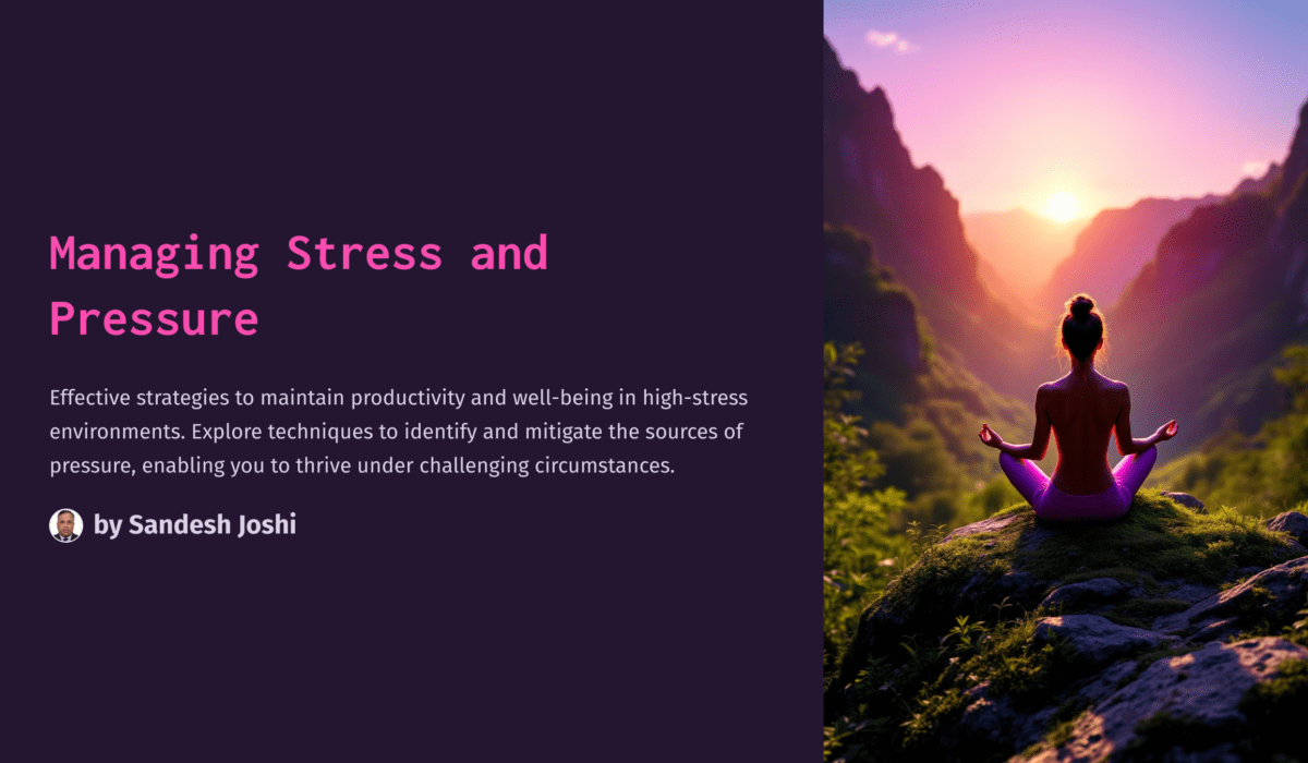 Managing Stress and Pressure